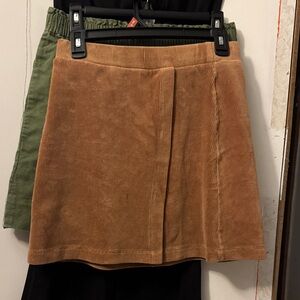 Tan Corduroy Women's Skirt